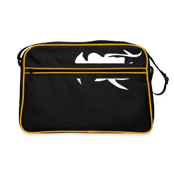 Un un dragon bateau une un dragon tête Kanu 1c - Sac Retro - noir/or - Devant