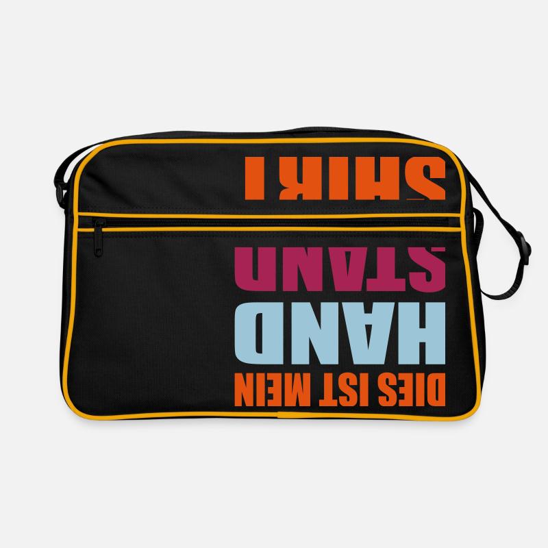 Handstand - Retro Tasche - Schwarz/Gold