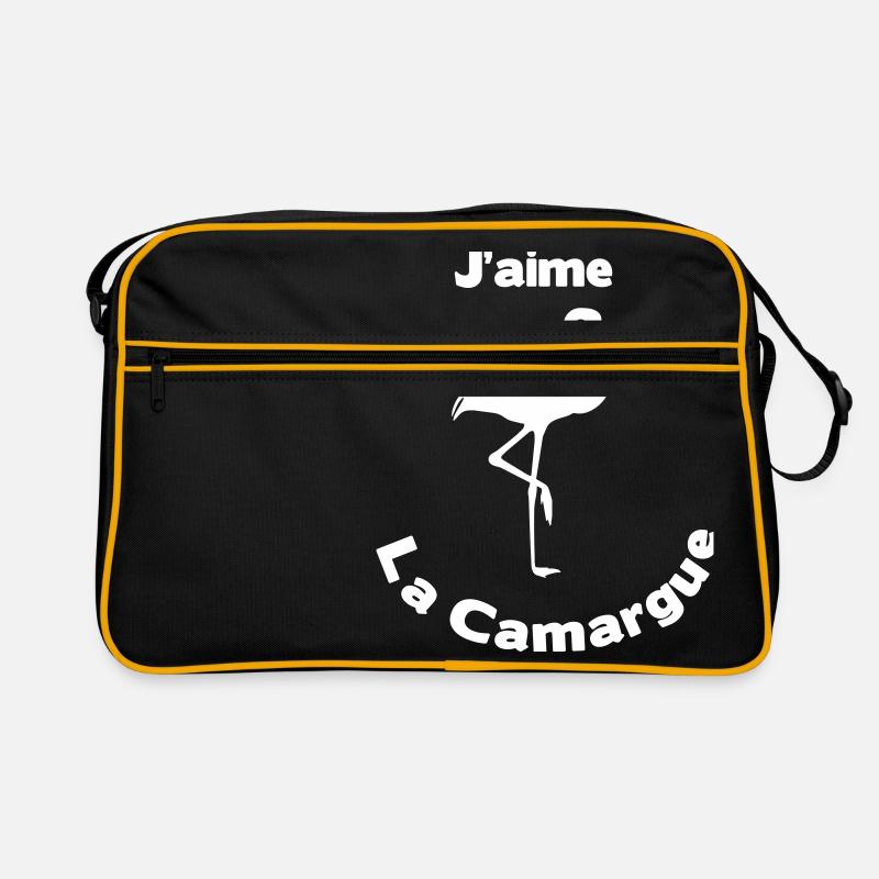 j'aime la Camargue - Sac Retro - noir/or