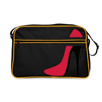 Stiletto sexy / talon haut - trois - Sac Retro - noir/or - Devant