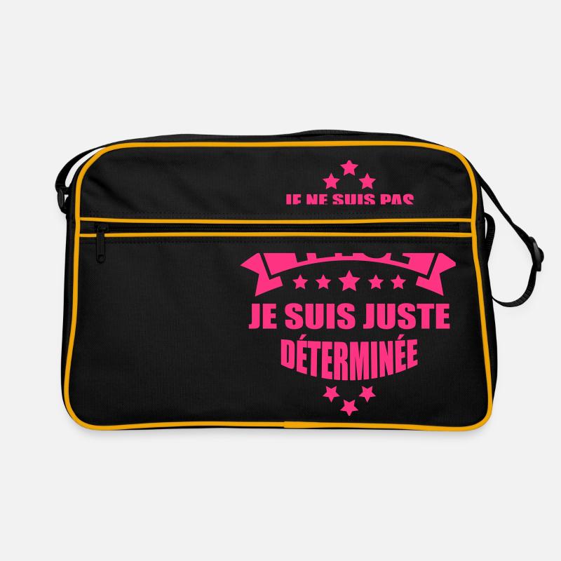 je ne suis pas tétue je suis déterminée Sac Retro