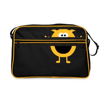 Funny Cute Monsters (Free Hugs) - Retro Bag - black/gold - Front