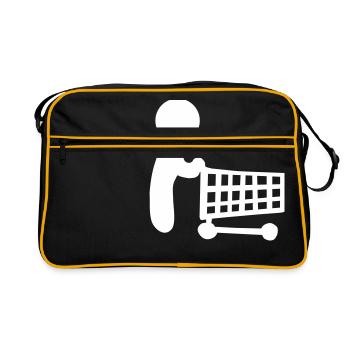 shopping - Retro Bag - black/gold - Front