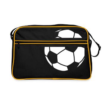 football / ball for dark clothes - Sac Retro - noir/or - Devant