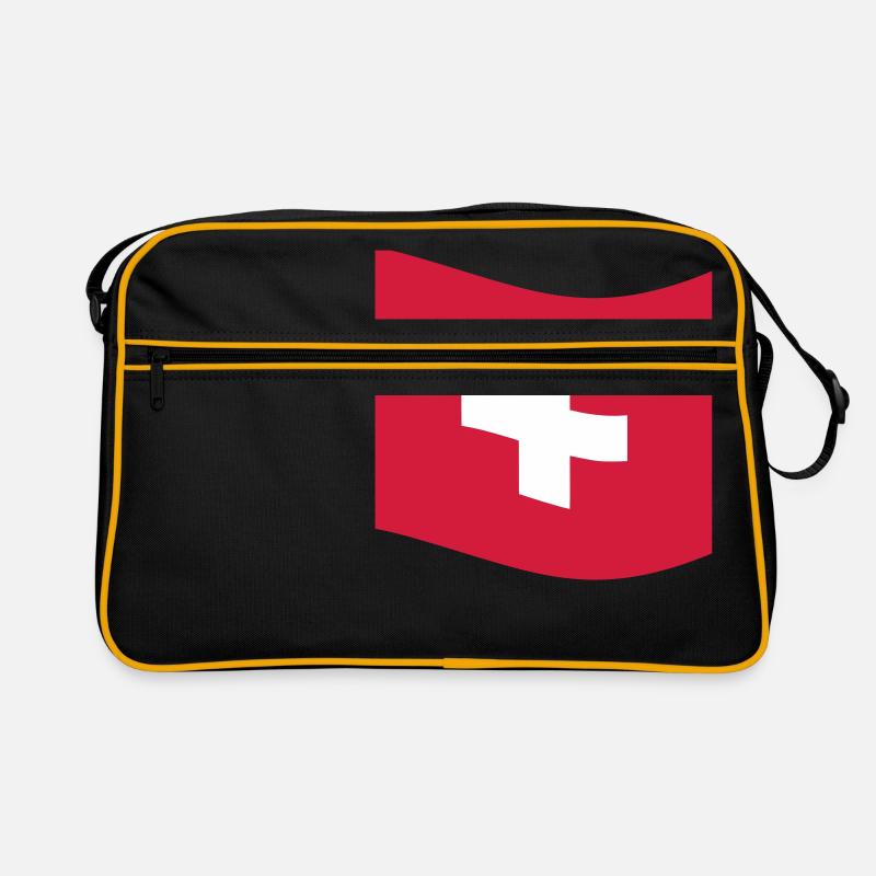 Schweiz, Schweizer Fahne Retro Tasche