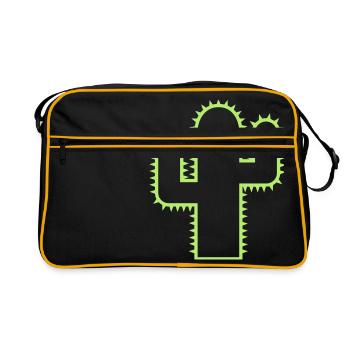 Kaktus - Retro Tasche - Schwarz/Gold - Vorne