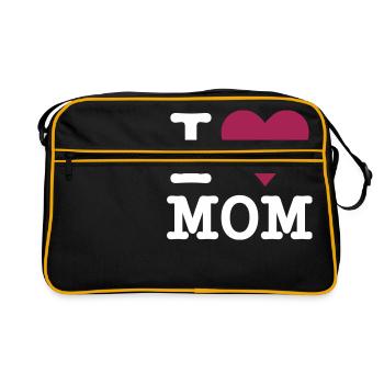 j'aime la maman Fête des Mères - Sac Retro - noir/or - Devant