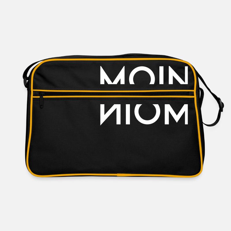 Moin Moin - Retro Tasche - Schwarz/Gold