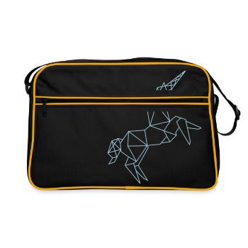 Graphique Licorne - Sac Retro - noir/or - Devant
