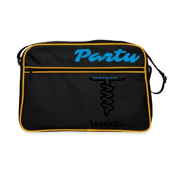 Party Loading... - Retro Tasche - Schwarz/Gold - Vorne