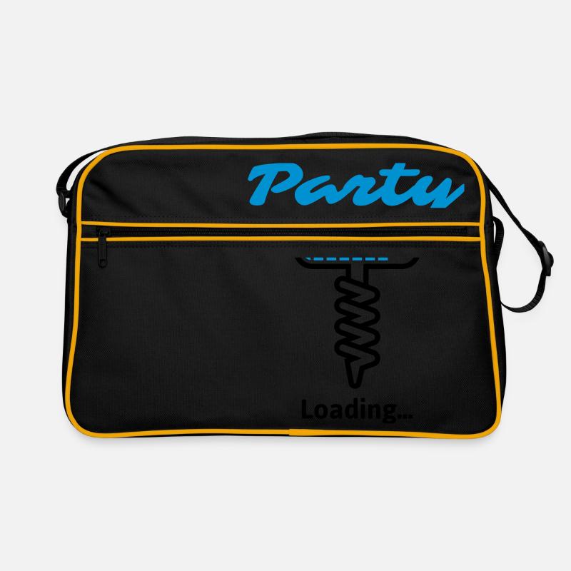 Party Loading... - Retro Tasche - Schwarz/Gold