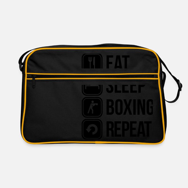 Boxen - Retro Tasche - Schwarz/Gold