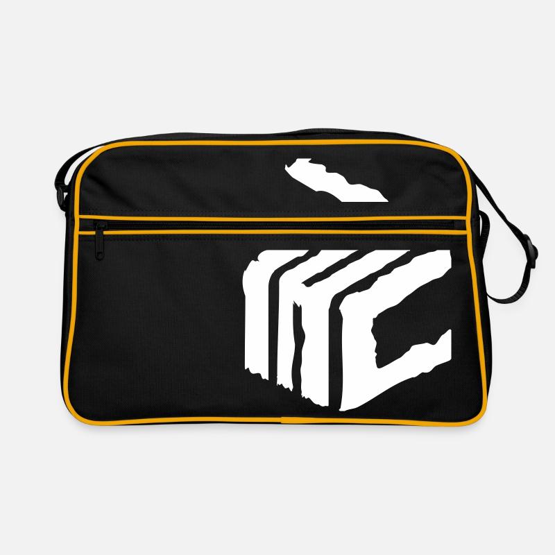 THC CUBE 3D Logo 420 Retro Tasche