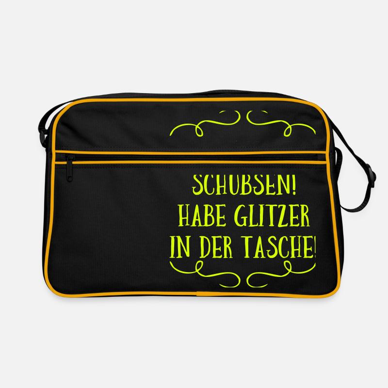 Bitte nicht schubsen! Retro Tasche
