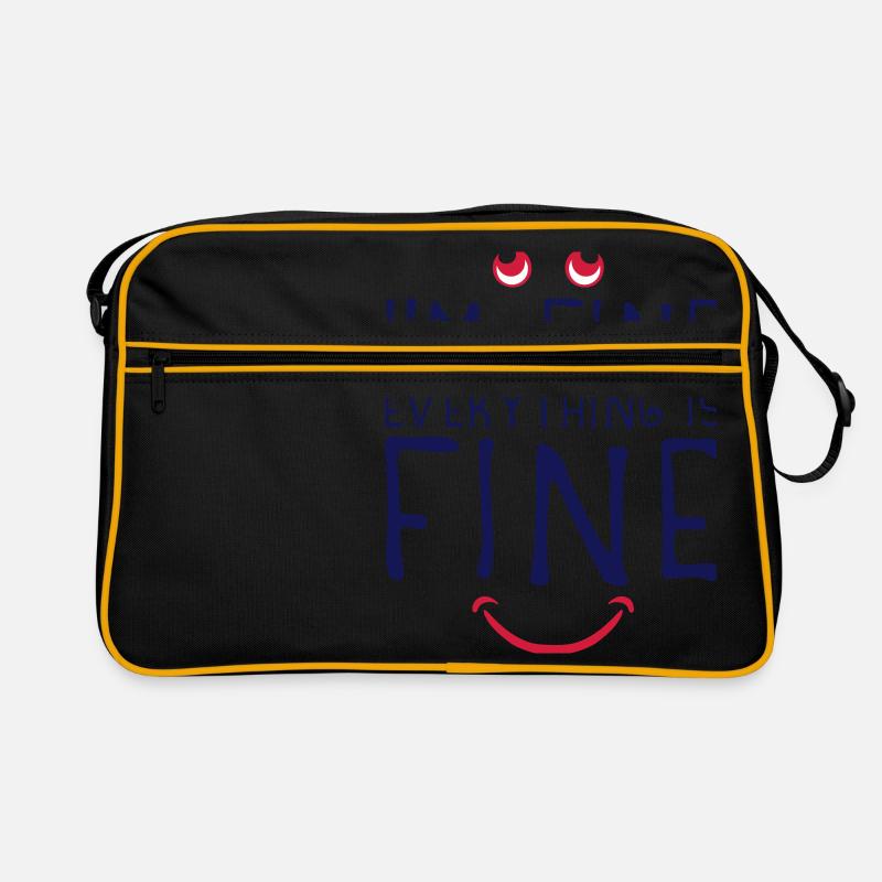citation nuage i am fine everything joyeux drole e Sac Retro