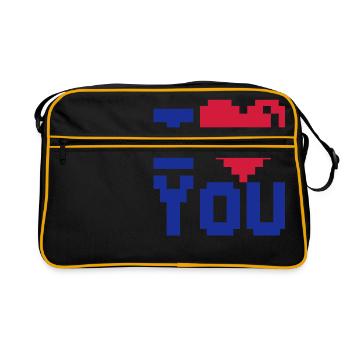 ILOVEYOU - Sac Retro - noir/or - Devant
