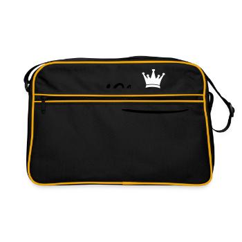 Ski Queen - snow Queen - ski ride snowboard - Retro Bag - black/gold - Front
