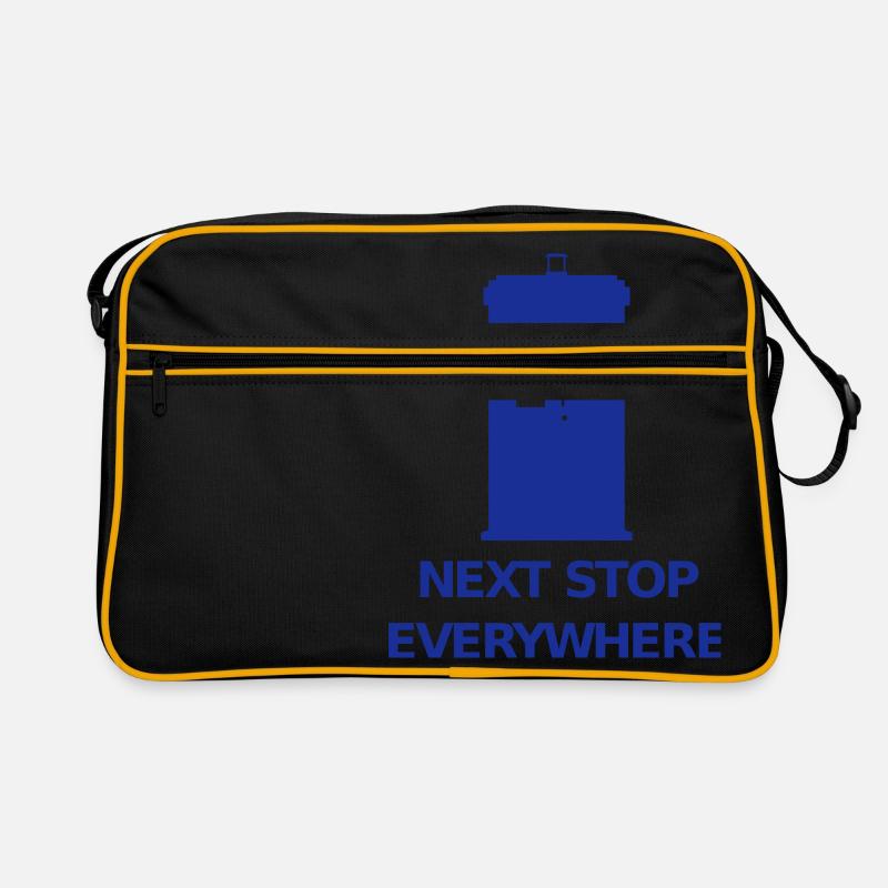 Next Stop Everywhere - Retro Bag - black/gold