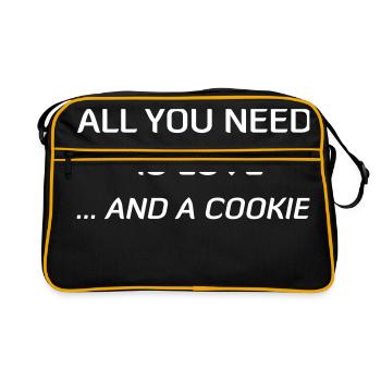 All You Need Is Love ... And A Cookie - Sac Retro - noir/or - Devant