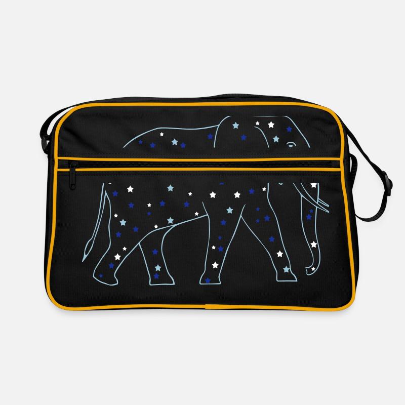 Elephant Afrique 3 - Sac Retro - noir/or