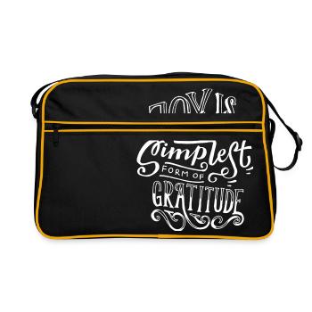 Joy Is The Simplest Form Of Grattitude - Sac Retro - noir/or - Devant