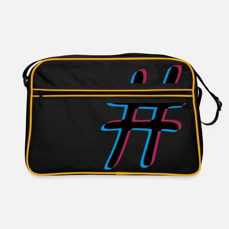 Hashtag effet 3D Sac Retro