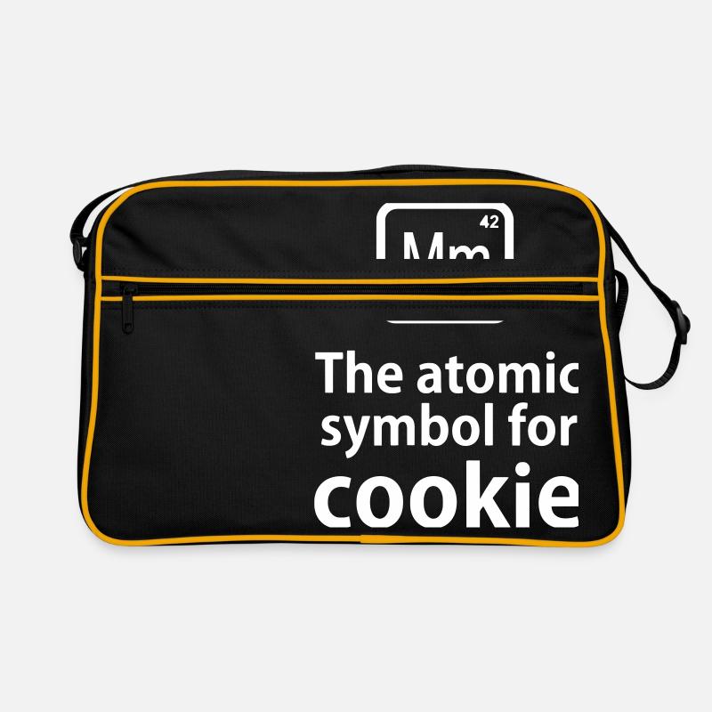 "Mm" DAS ELEMENT FÜR KEKSE - Retro Tasche - Schwarz/Gold