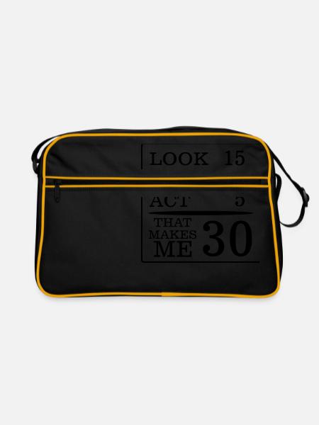 30 JAHRE UND SO FRESH! - Retro Tasche - Schwarz/Gold