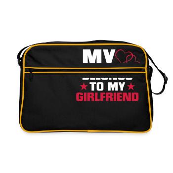 MON COEUR APPARTIENT À MON AMI ! - Sac Retro - noir/or - Devant