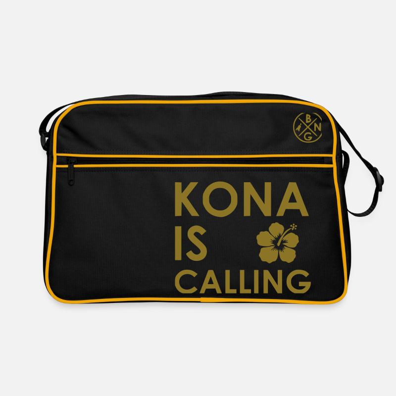 KONA IS CALLING - Retro Tasche - Schwarz/Gold
