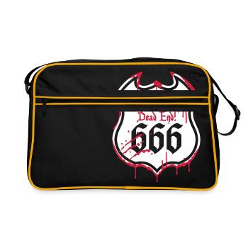 Route 666 - Bloody Style 2c - Sac Retro - noir/or - Devant