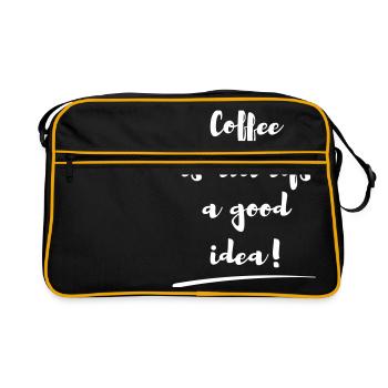 coffee is always a good idea Spruch statement - Retro Bag - black/gold - Front