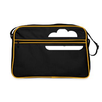 Cloud with sleeping face - Retro Bag - black/gold - Front