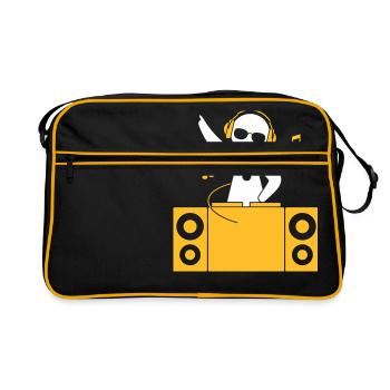 A DJ Plays Cool Music - Retro Bag - black/gold - Front