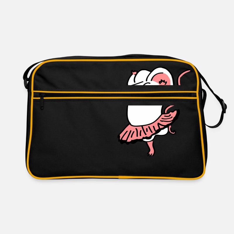 Tanzmäuschen - Retro Tasche - Schwarz/Gold