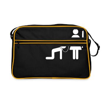 A Woman Holds A Man As A Slave - Retro Bag - black/gold - Front