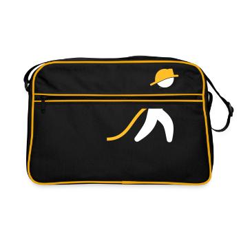 A Firefighter With A Water Hose - Retro Bag - black/gold - Front