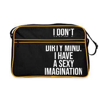I do not have a dirty mind - Retro Bag - black/gold - Front