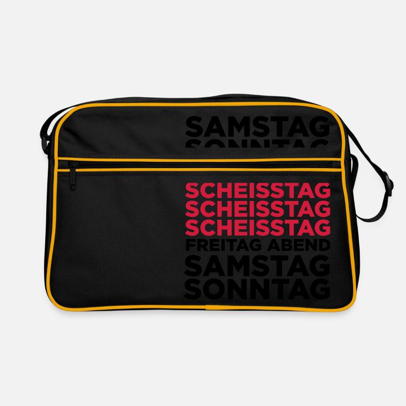 Die Scheißtage in einer Woche! Retro Tasche