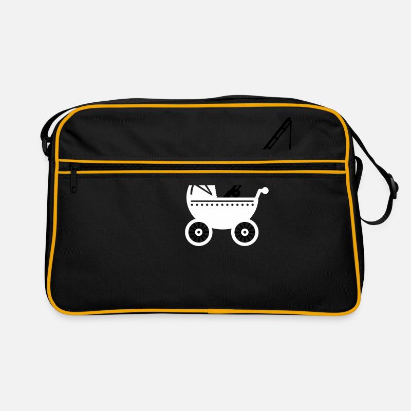 Poussette avec canne à pêche / poussette avec Sac Retro