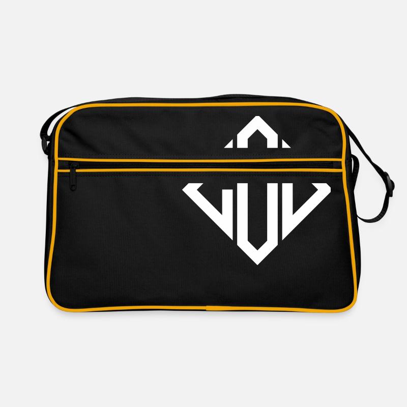 God Gott Quadrat Rhombus - Retro Tasche - Schwarz/Gold