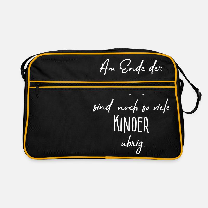Am Ende der Nerven..... - Retro Tasche - Schwarz/Gold