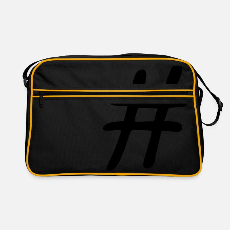 Conception de symbole Hashtag Sac Retro