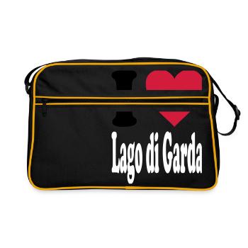 J'adore Lago di Garda (toutes les couleurs!) - Sac Retro - noir/or - Devant
