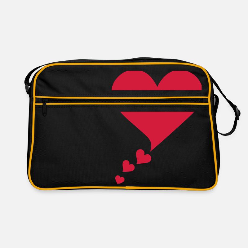 Text bubble hearts, comic bubble, speech bubble, Retro Bag