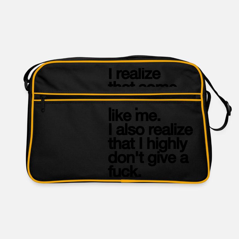 MANCHE MENSCHEN MÖGEN MICH NICHT. SCHEISS DRAUF. Retro Tasche