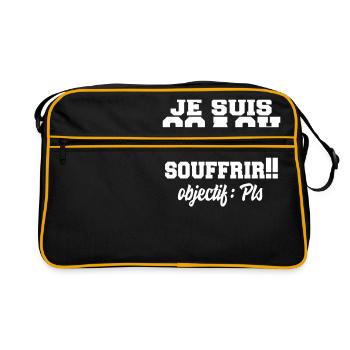 coach,coaching,sport,humour,citations,formes - Sac Retro - noir/or - Devant