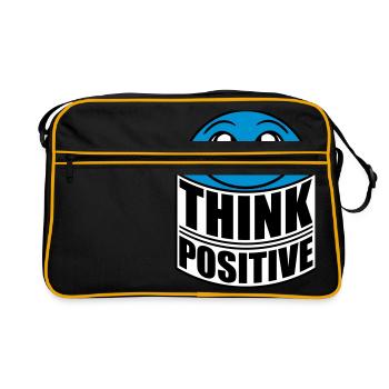Think Think Cool Think Positive Stay Positive - Retro Bag - black/gold - Front