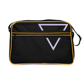 Dreieck - Retro Tasche - Schwarz/Gold - Vorne