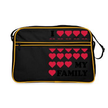 Familie - Retro Tasche - Schwarz/Gold - Vorne